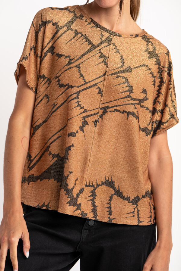 Blusa Lurex Café