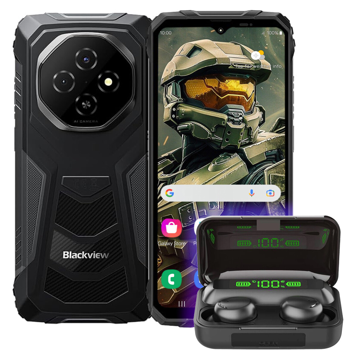 Blackview Fort 1 18(6+12)gb Ram 256gb Robusto Trabajo + Regalo - NEGRO 