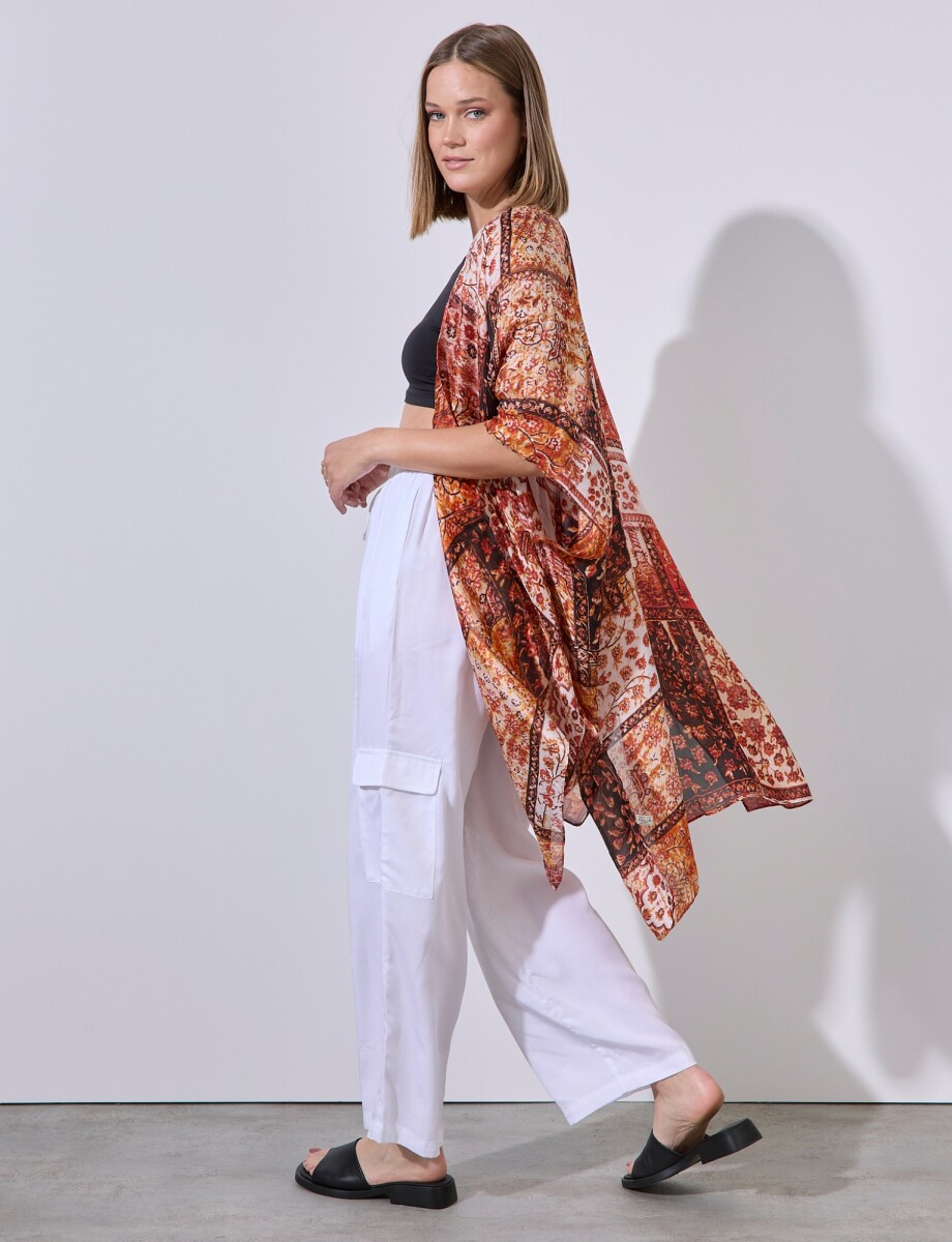 Kimono Print - Multi/anaranjado 