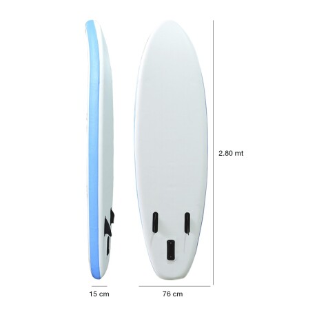 Tabla Stand Up Paddle Sup 280 + Remo + Inflador + Bolso Blanco