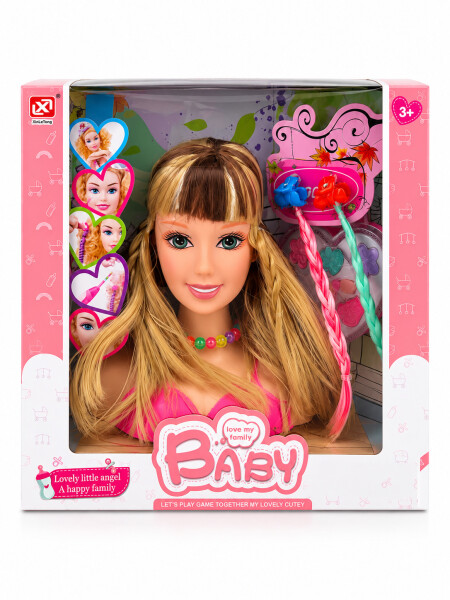 MUÑECA PARA PEINAR CON ACCESORIOS MULTICOLOR.