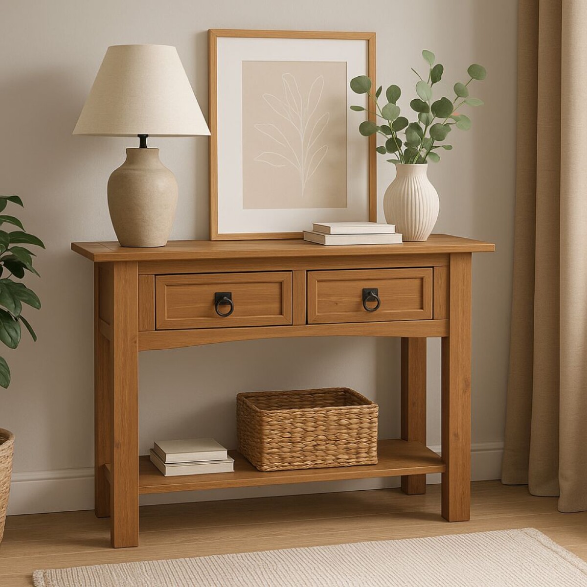 Aparador 2 Cajones Línea Naturale - Roble 