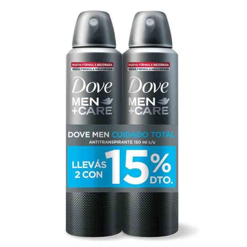 Desodorante Dove Aerosol Men Care Pack Ahorro X2 150 ML