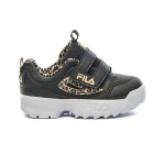 Fila champion disruptor velcro bebe-niño negro/beige/oro Negro-Beige