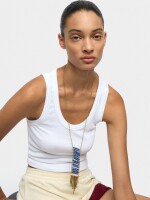 Collar Largo Colgante De Piedra azul