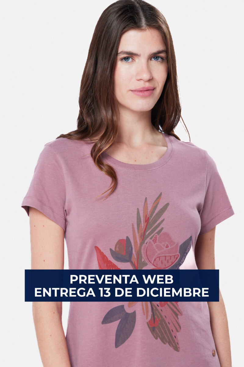 REMERA ESTAMPADA - Rosa 