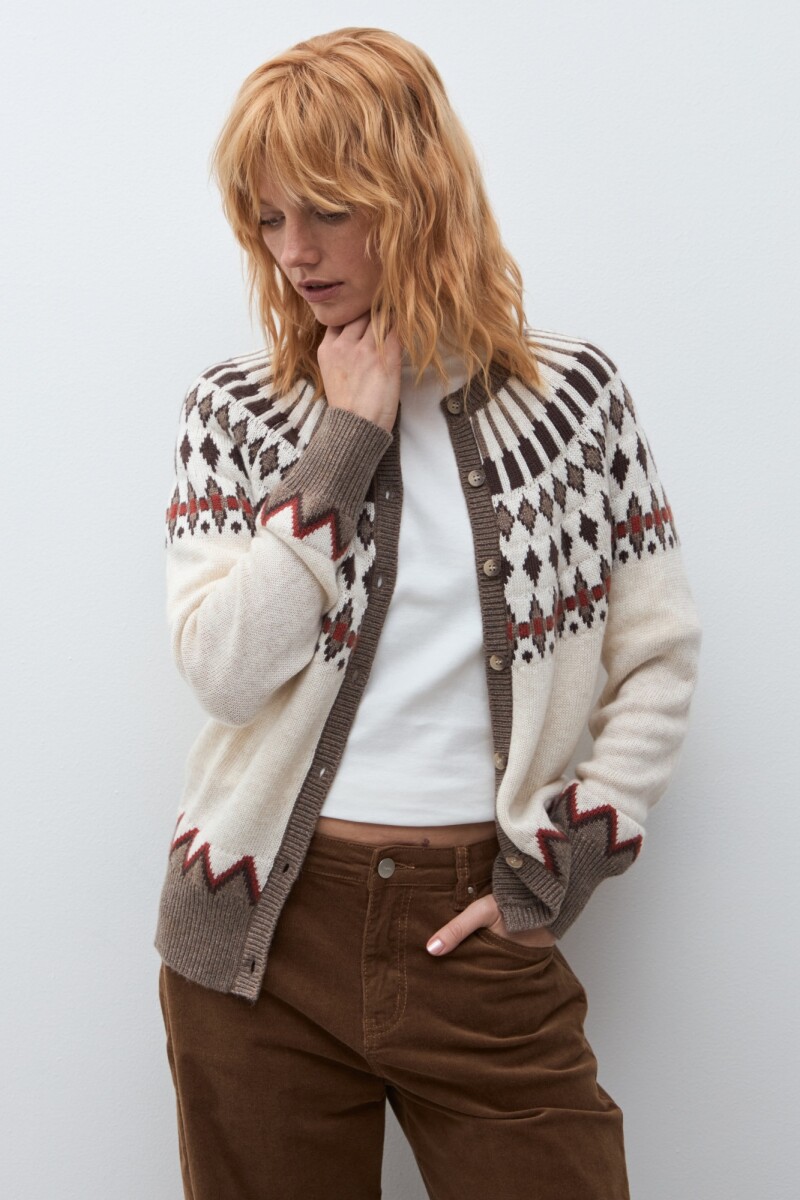 Cardigan Bariloche beige melange