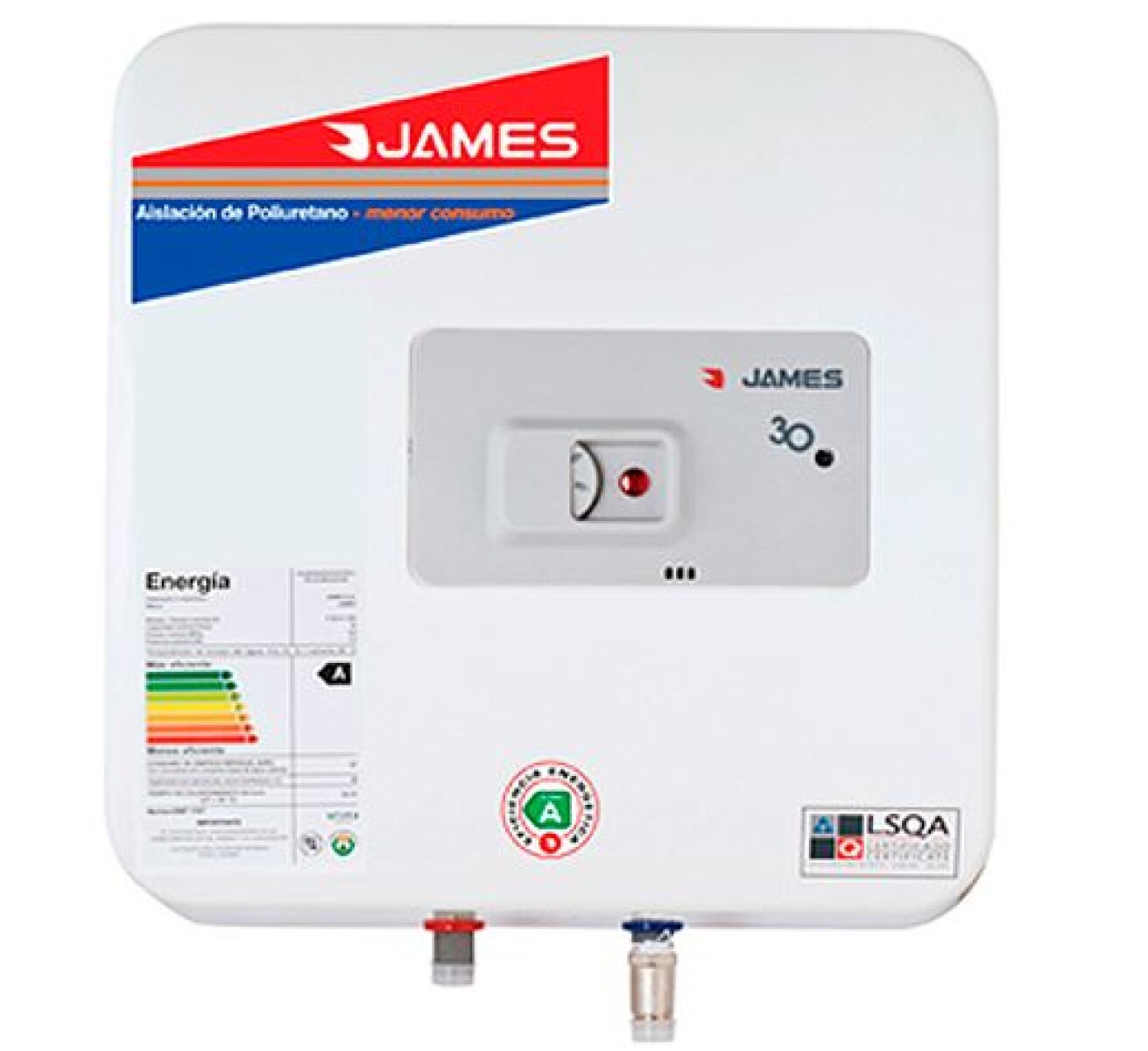 TERMOTANQUE JAMES 30 L ACERO Prisma - Sin color 
