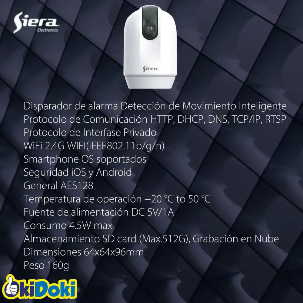Camara interior Ip Wifi Siera S32. Full Hd Camara interior Ip Wifi Siera S32. Full Hd