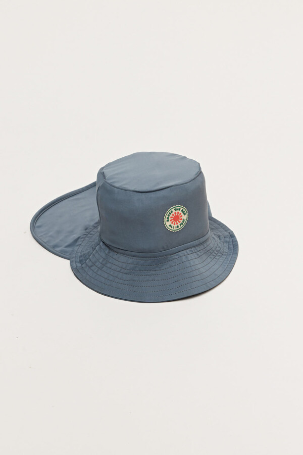 Gorro UV Azul Con Parche