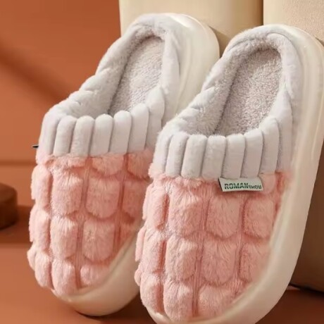 Pantufla de Felpa Super Abrigadas Antideslizante Unisex Marrón