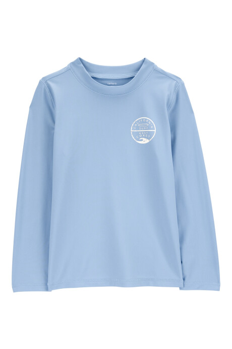 Remera de baño manga larga con protección UPF 50+, estampa surf Sin color