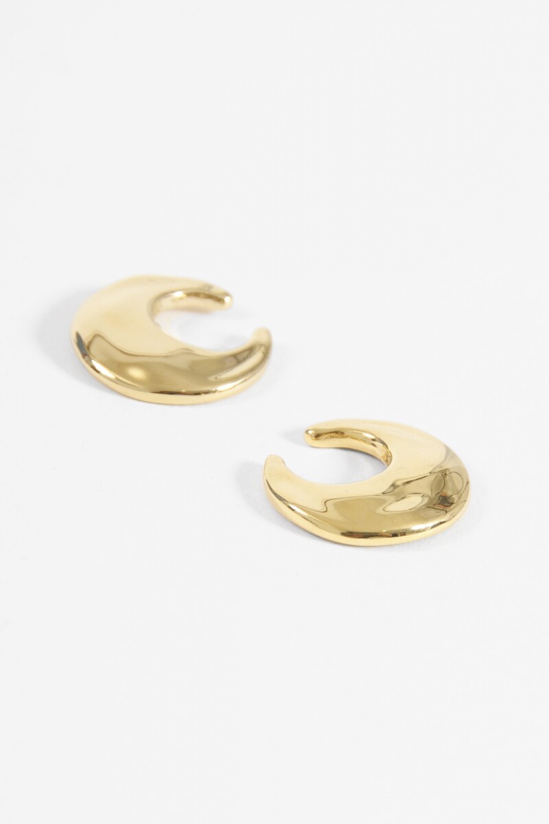 Aros acero earcuff irregular dorado