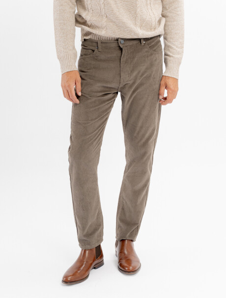Pantalon pana gris