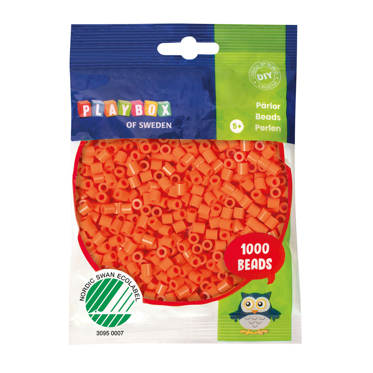 Cuentas para planchar 1.000 piezas Hama Beads Playbox - Naranja 