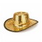 Sombrero Cowboy Metalizado Dorado