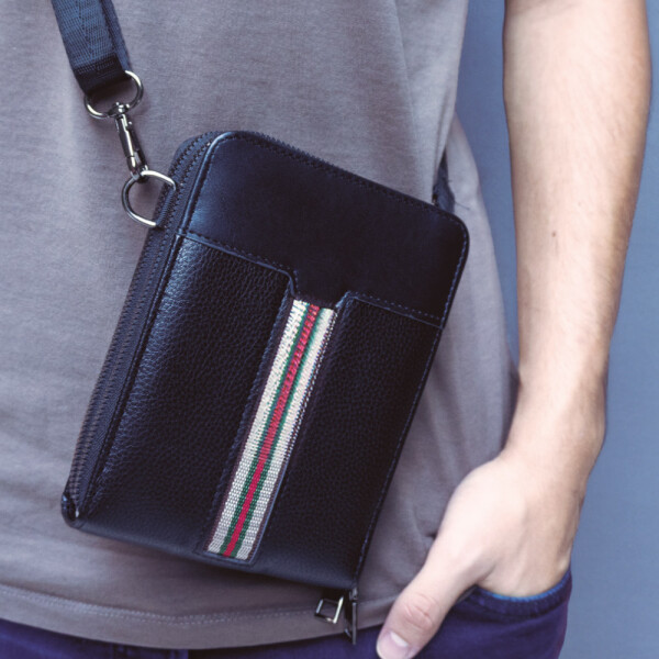 BANDOLERA BILLETERA HOMBRE 18X14CM NEGRO BANDOLERA BILLETERA HOMBRE 18X14CM NEGRO