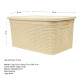 Set x2 Caja simil ratán 15 lts BEIGE