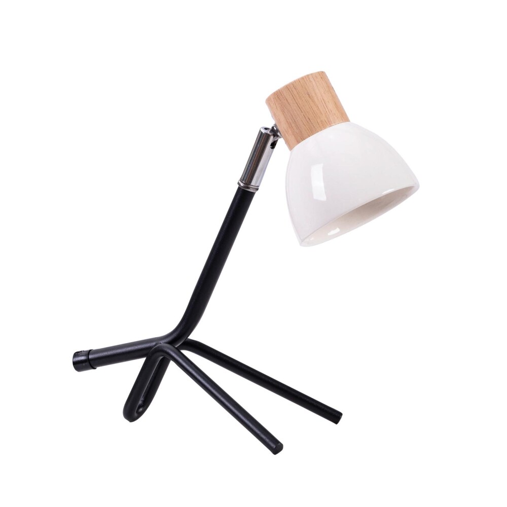LAMPARA DE MESA PORCELANA-Y-ACERO BLANCO TL-012