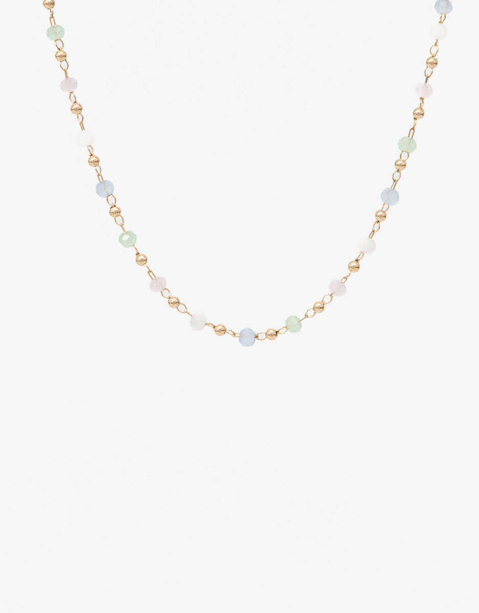 Collar Corto Perlas Y Beads 
