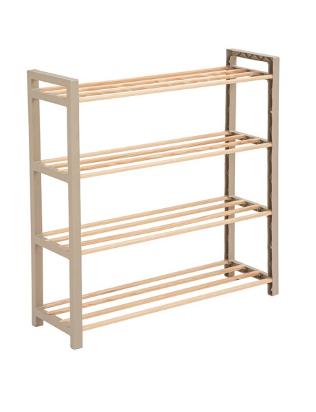 ZAPATERA 4 NIVELES 66X20X68.5CMS MADERA Y PP ZAPATERA 4 NIVELES 66X20X68.5CMS MADERA Y PP