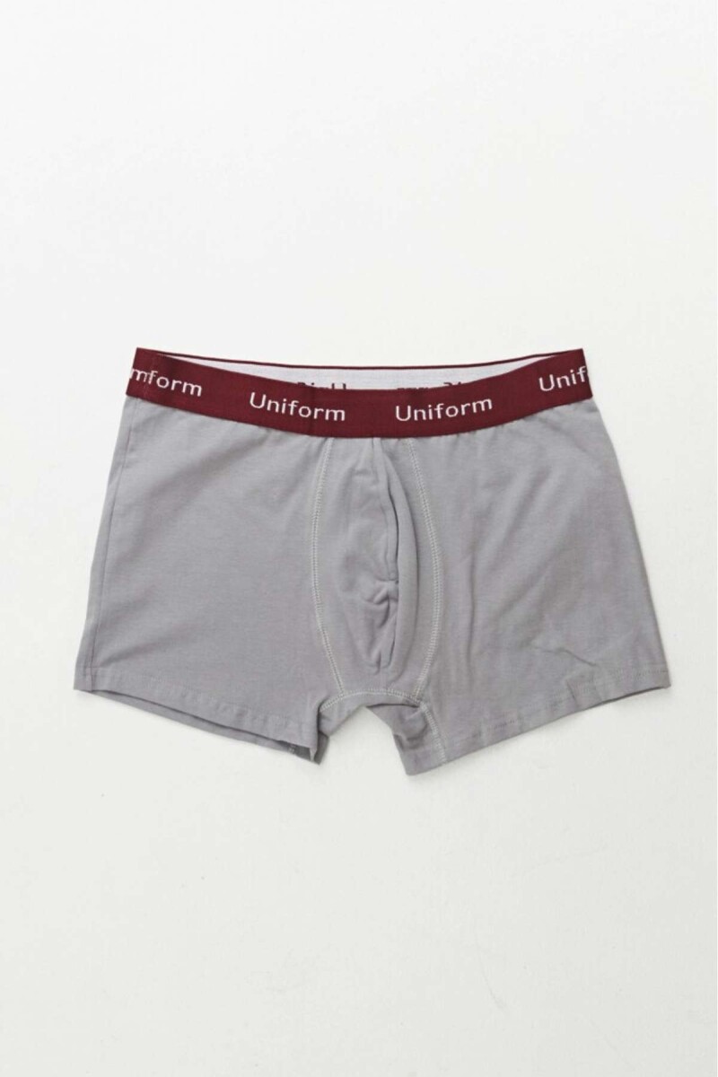 Boxer New Gino - Gris/Vino 