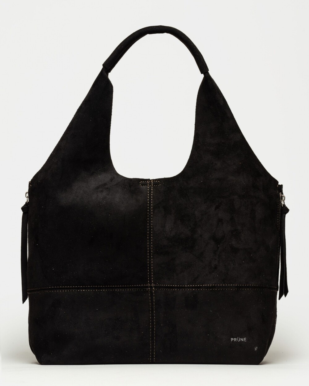 Shopper Amalfi en efecto gamuza Negro