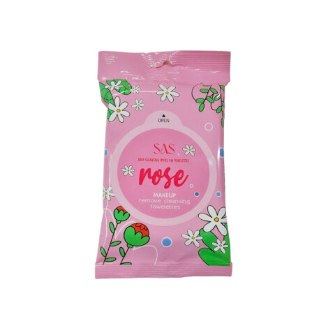 Toallitas desmaquillantes fragancia rosas x10pcs Toallitas Desmaquillantes Fragancia Rosas X10pcs