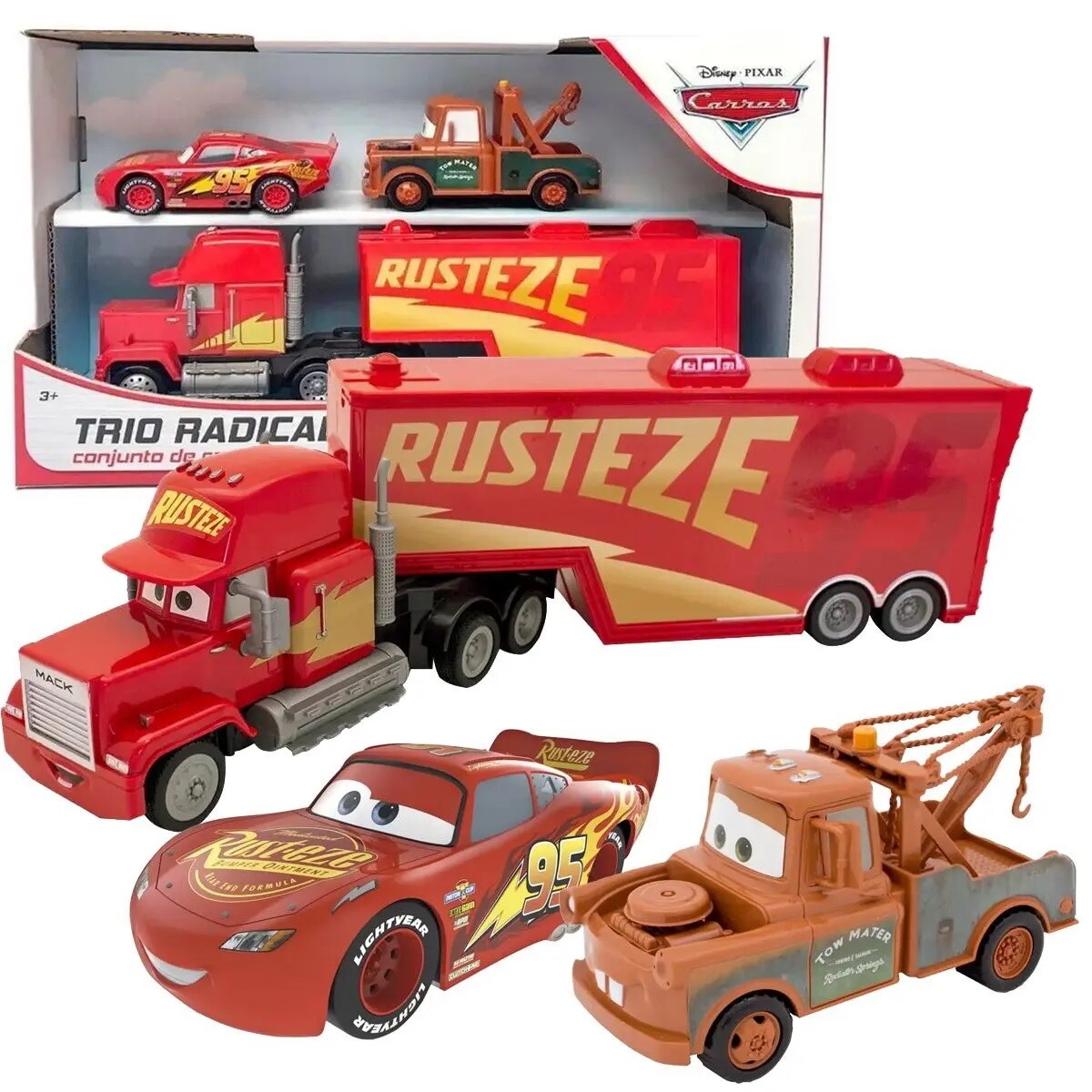 Disney Cars: Mcqueen, Mate y Mack 