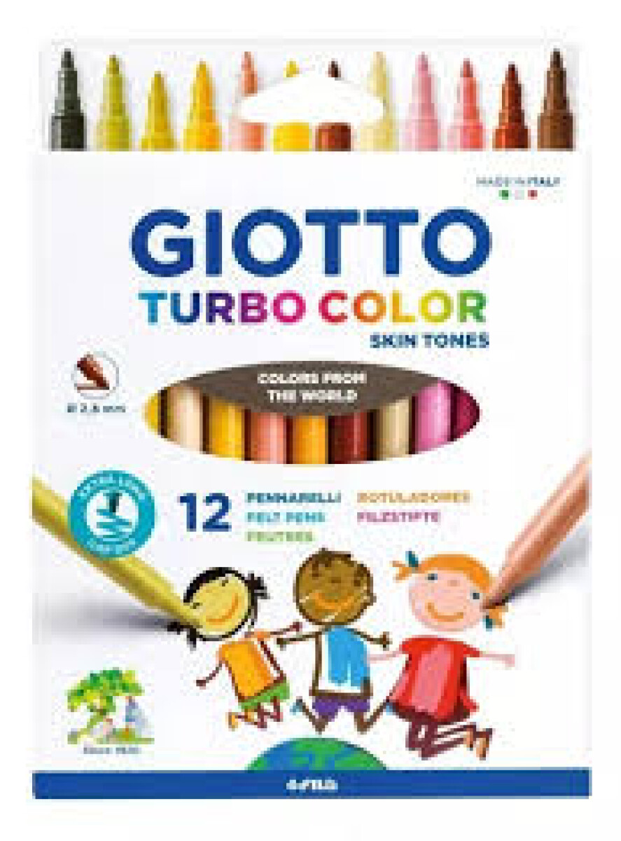 Marcadores GIOTTO Turbo Color SKIN TONES estuche *12 col. 