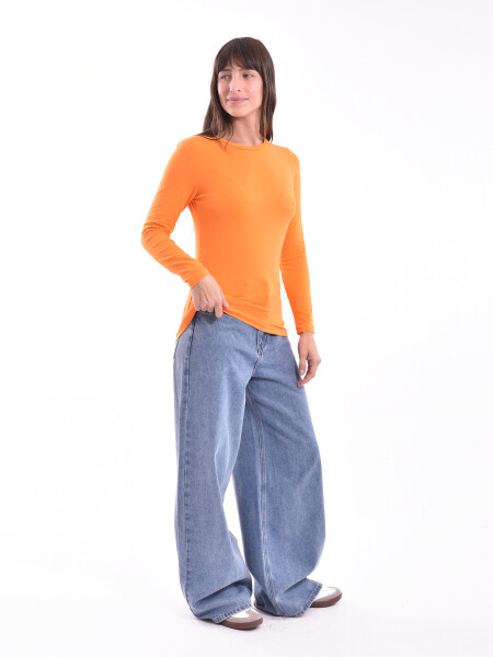 REMERA BASICA POLONIO MIX NARANJA