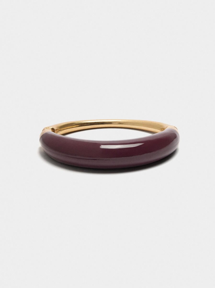 Pulsera Rígida De Esmalte - violeta 