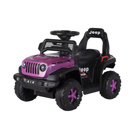 Jeep Bebesit a Batería y Push Car 2 en 1 VIOLETA