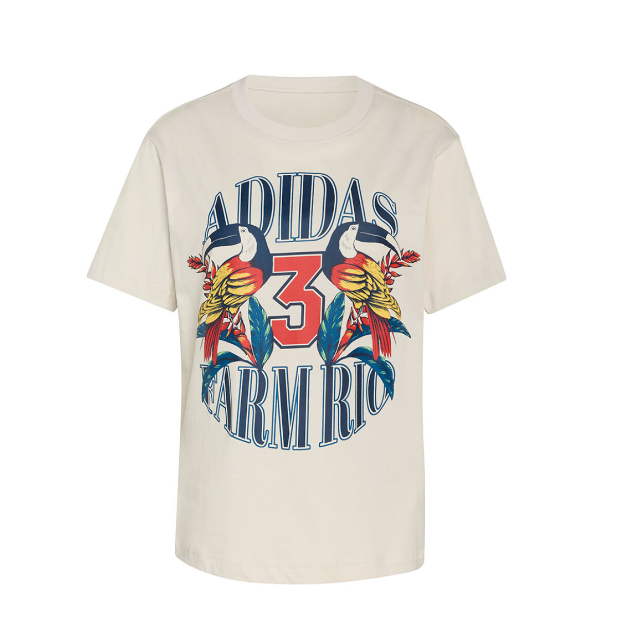 Remera de Mujer Adidas Graphic X Farm Rio Adidas - Blanco - Azul 