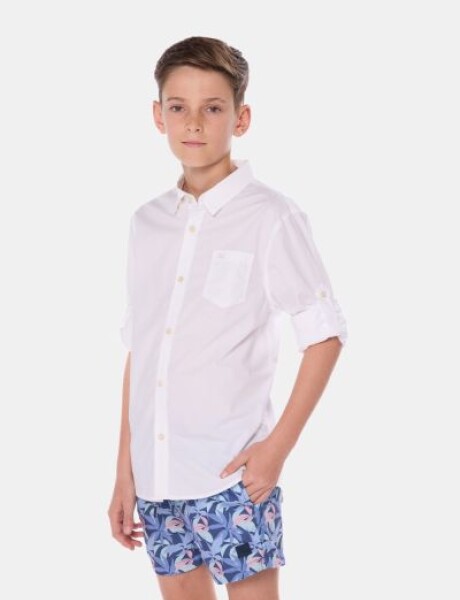 SHORT DE BAÑO ESTAMPADO Azul