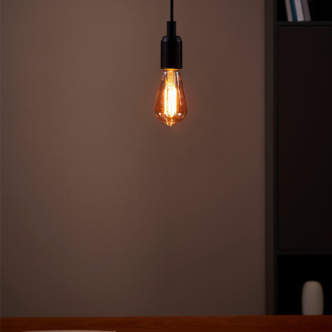 Lámpara LED velón ámbar ST64 E27 4W cálida dimm EG5348