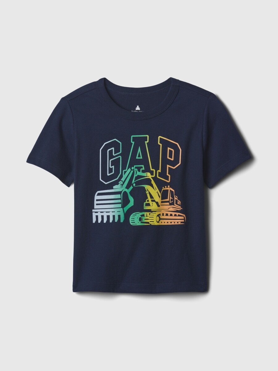 Remera Gràfico Manga Corta Toddler Niño - Tapestry Navy 