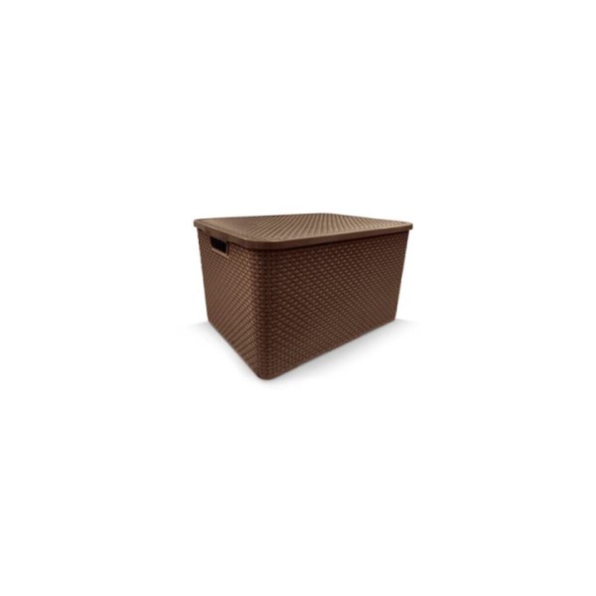 Caja Símil Rattan 7 lts. Marrón 