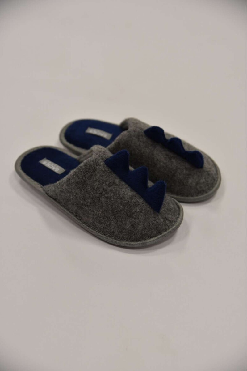 Pantufla dino - Gris melange 