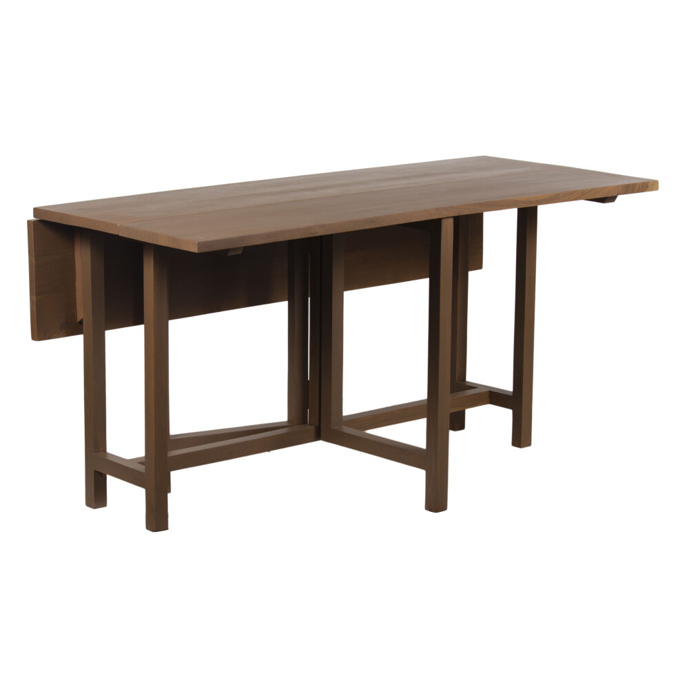 MESA DE COMEDOR PLEGABLE MADERA MARRON FARM