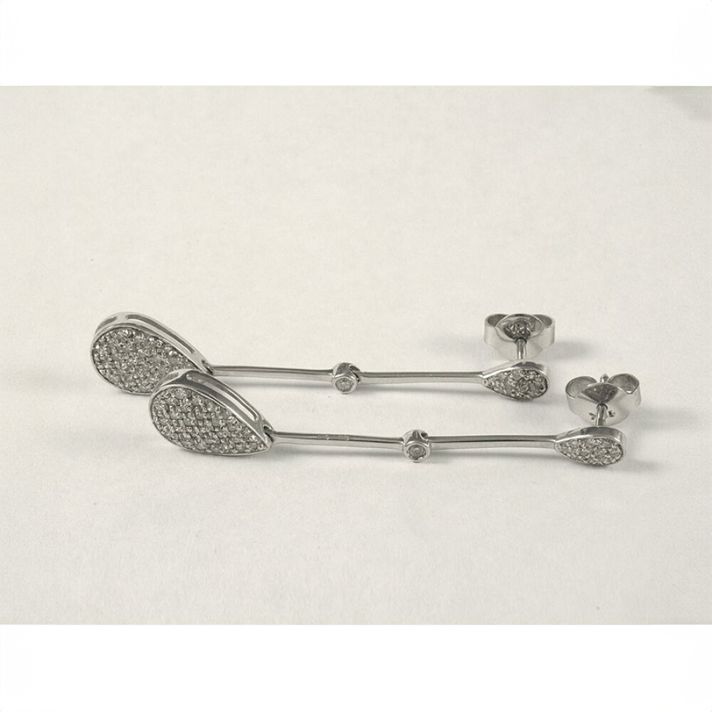 CARAVANAS EN ORO BLANCO 18K CON BRILLANTES CARAVANAS EN ORO BLANCO 18K CON BRILLANTES