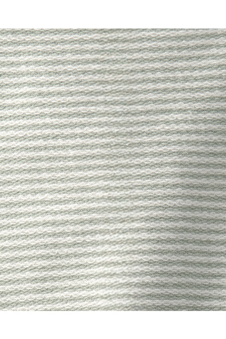 Set dos piezas de algodón, enterito corto y remera, diseño a rayas, verde Sin color
