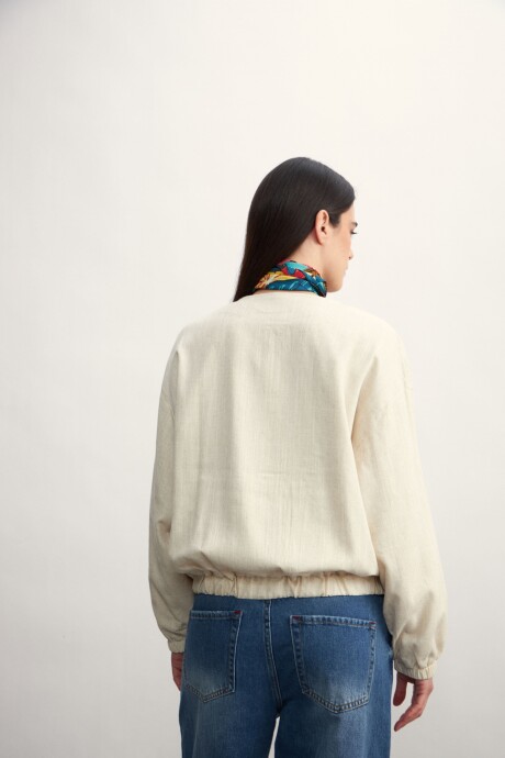 Chaqueta Bomber Beige