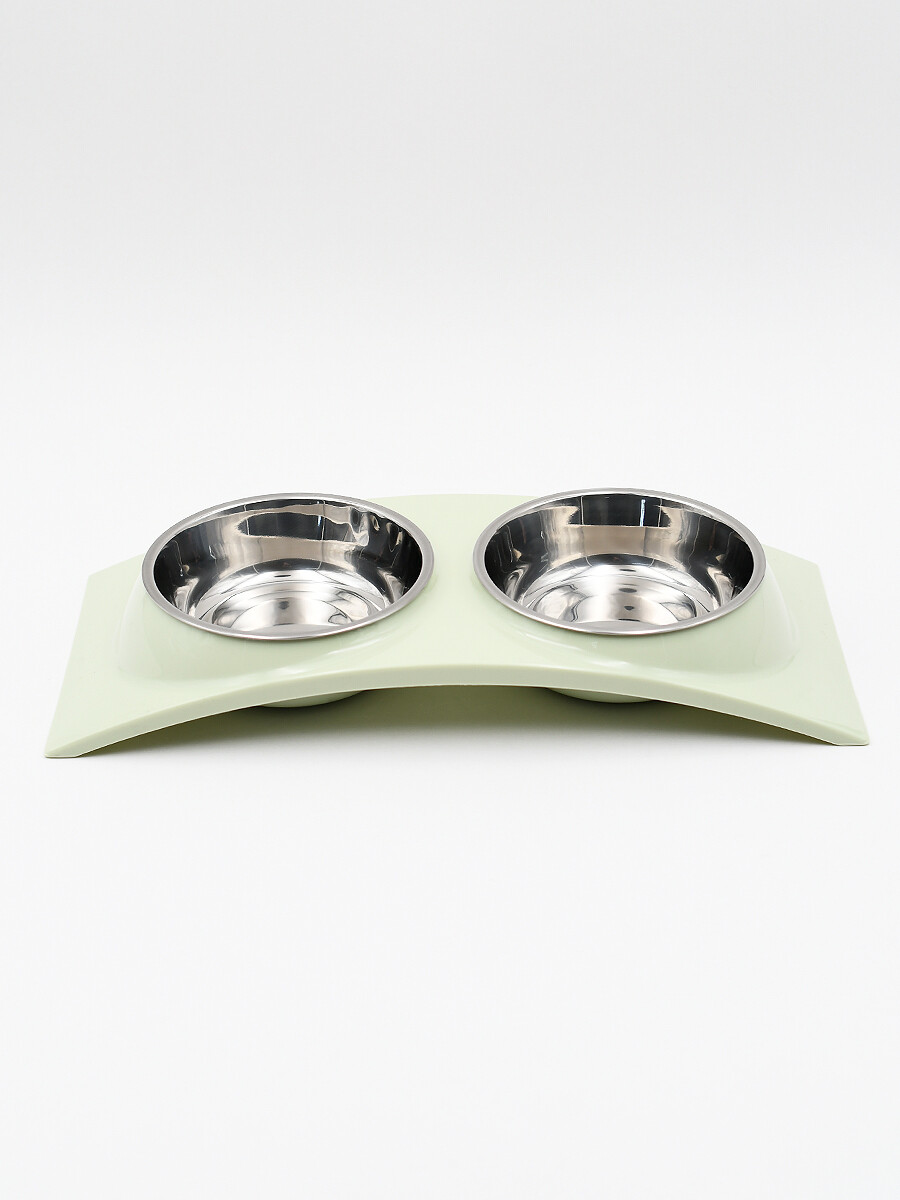 PLATO DOBLE ACERO INOXIDABLE - VERDE PASTEL 
