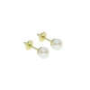 Caravanas de oro 18k con perlas de cultivo de 5,5mm. Un clásico imperdible Caravanas de oro 18k con perlas de cultivo de 5,5mm. Un clásico imperdible
