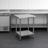 Mesada de Trabajo con Estante de Acero Inoxidable 60 x 60 x 85 cm Mesada de Trabajo con Estante de Acero Inoxidable 60 x 60 x 85 cm