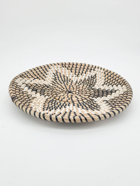 BANDEJA REDONDA TEJIDA MARRON