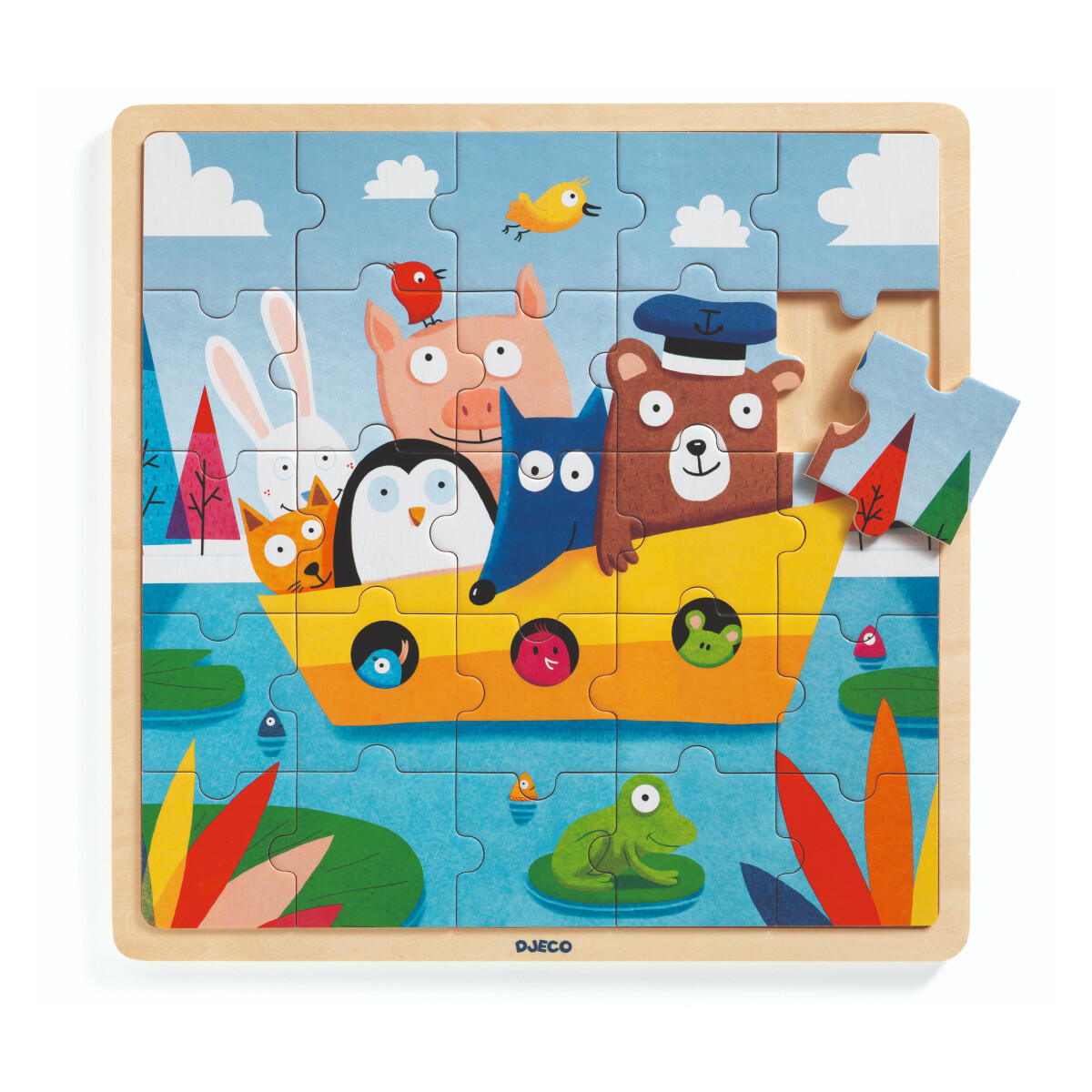 Puzzle Bote Con Animales 