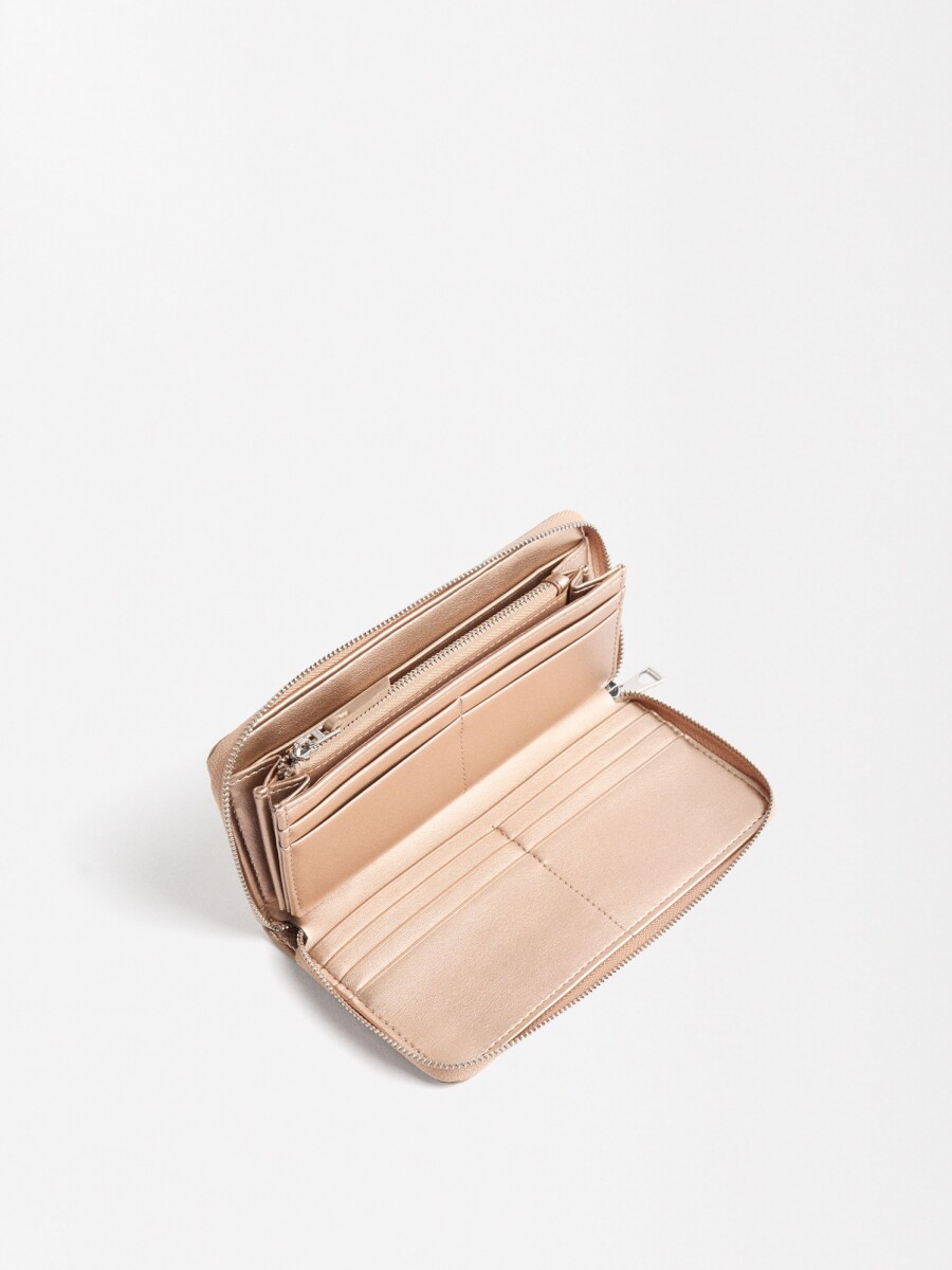 Monedero Basic oro-rosa