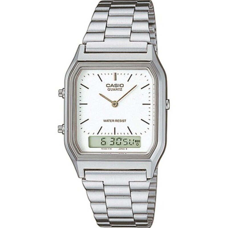 Reloj Casio Retro AQ230A-7DMQ en acero Reloj Casio Retro Aq230a-7dmq En Acero